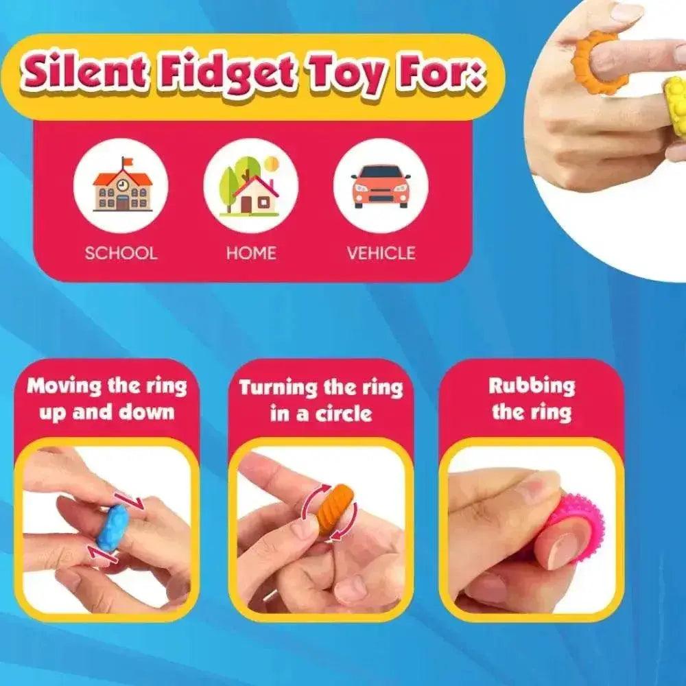  12pcs Spiky Sensory Finger Rings For Kids Stress Relief Fidget Toys -  ToylandEU™