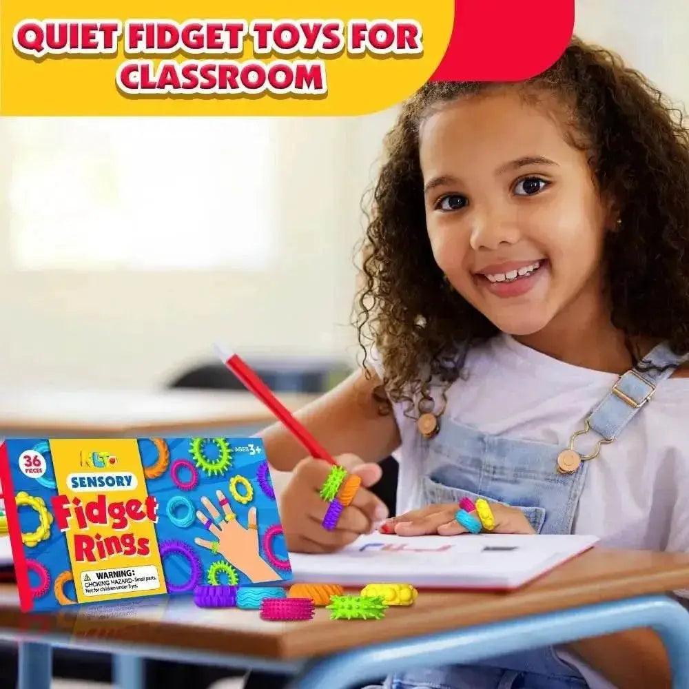  12pcs Spiky Sensory Finger Rings For Kids Stress Relief Fidget Toys -  ToylandEU™