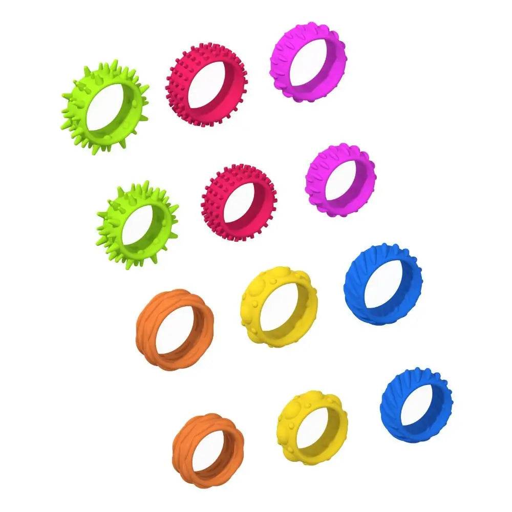 12pcs Spiky Sensory Finger Rings For Kids Stress Relief Fidget Toys - ToylandEU