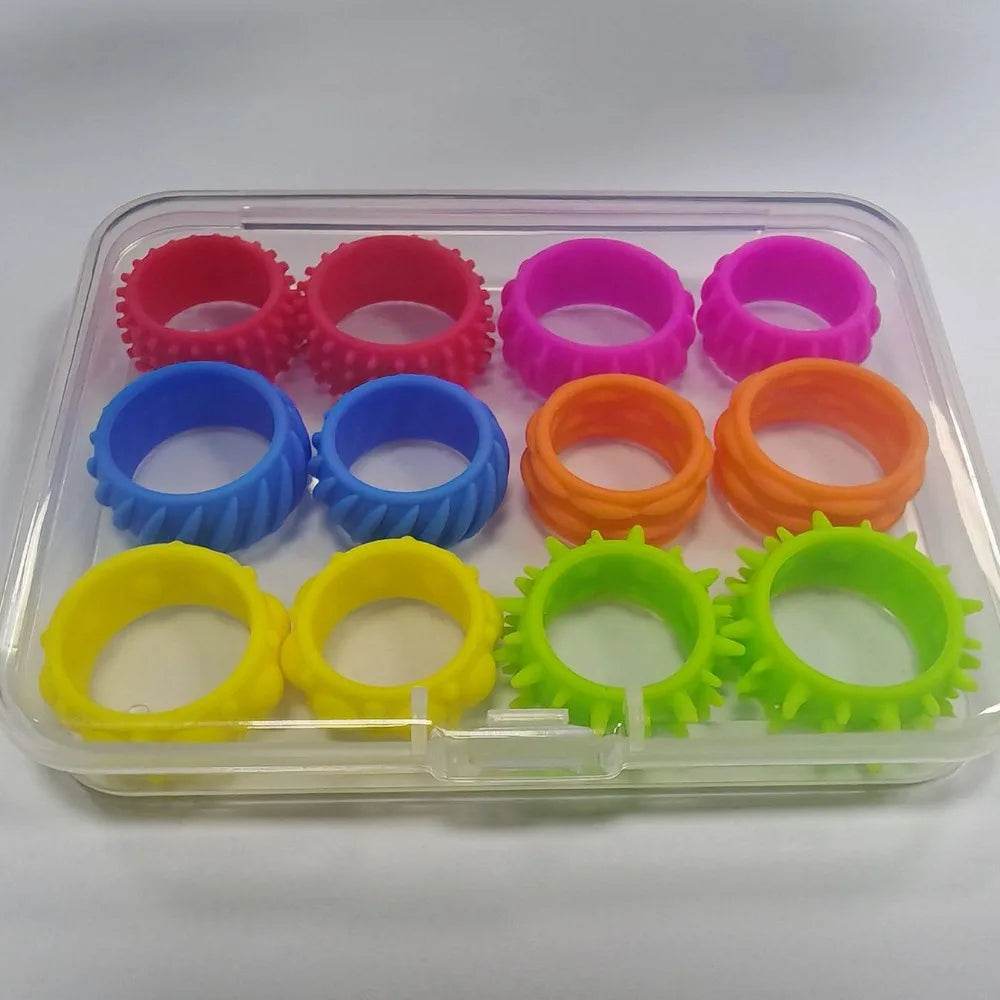 12pcs Spiky Sensory Finger Rings For Kids Stress Relief Fidget Toys - ToylandEU