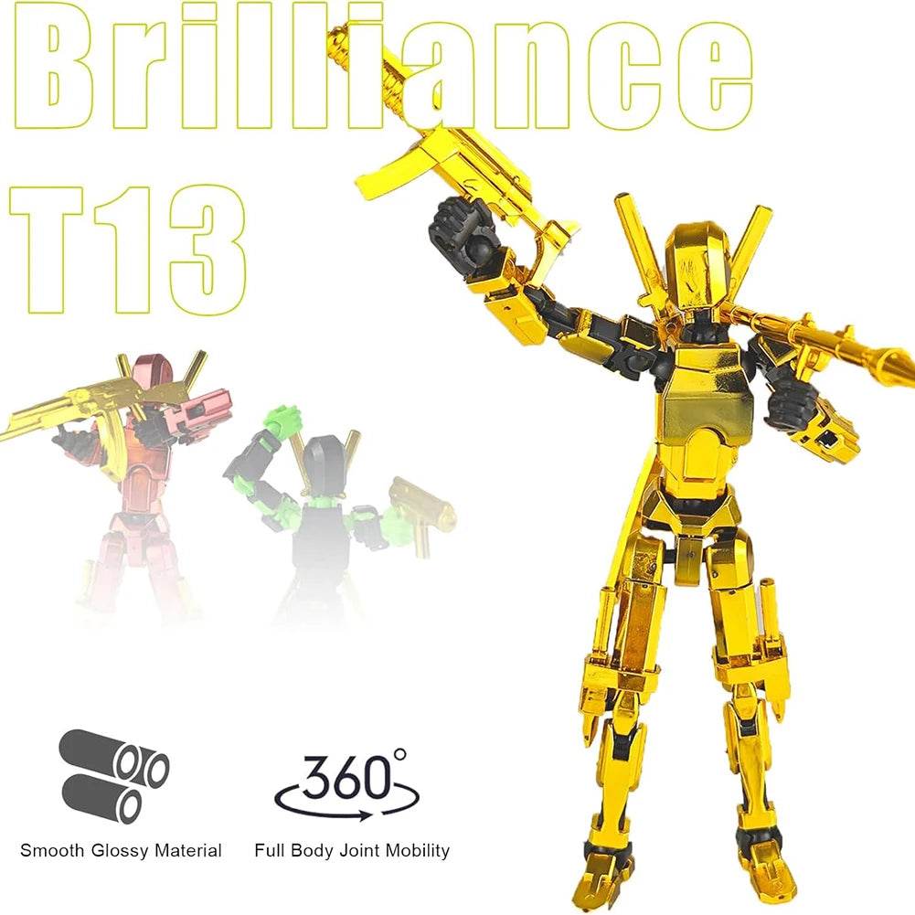 13 Action Figure Titan Multi-Jointed Movable Shapeshift Robot T13 Mannequin Character and Dog Toys Gifts for Kids - ToylandEU