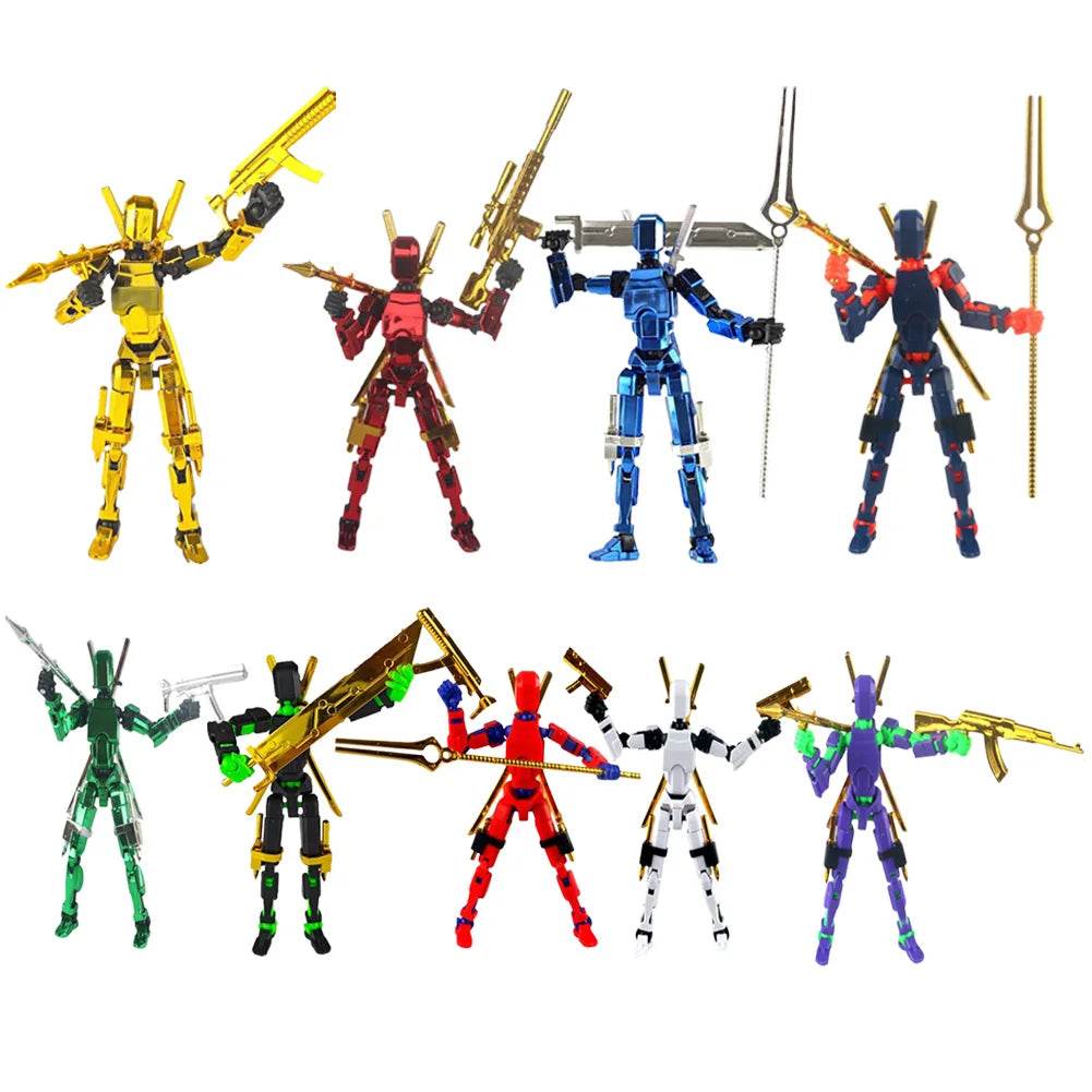 13 Action Figure Titan Multi-Jointed Movable Shapeshift Robot T13 Mannequin Character and Dog Toys Gifts for Kids - ToylandEU