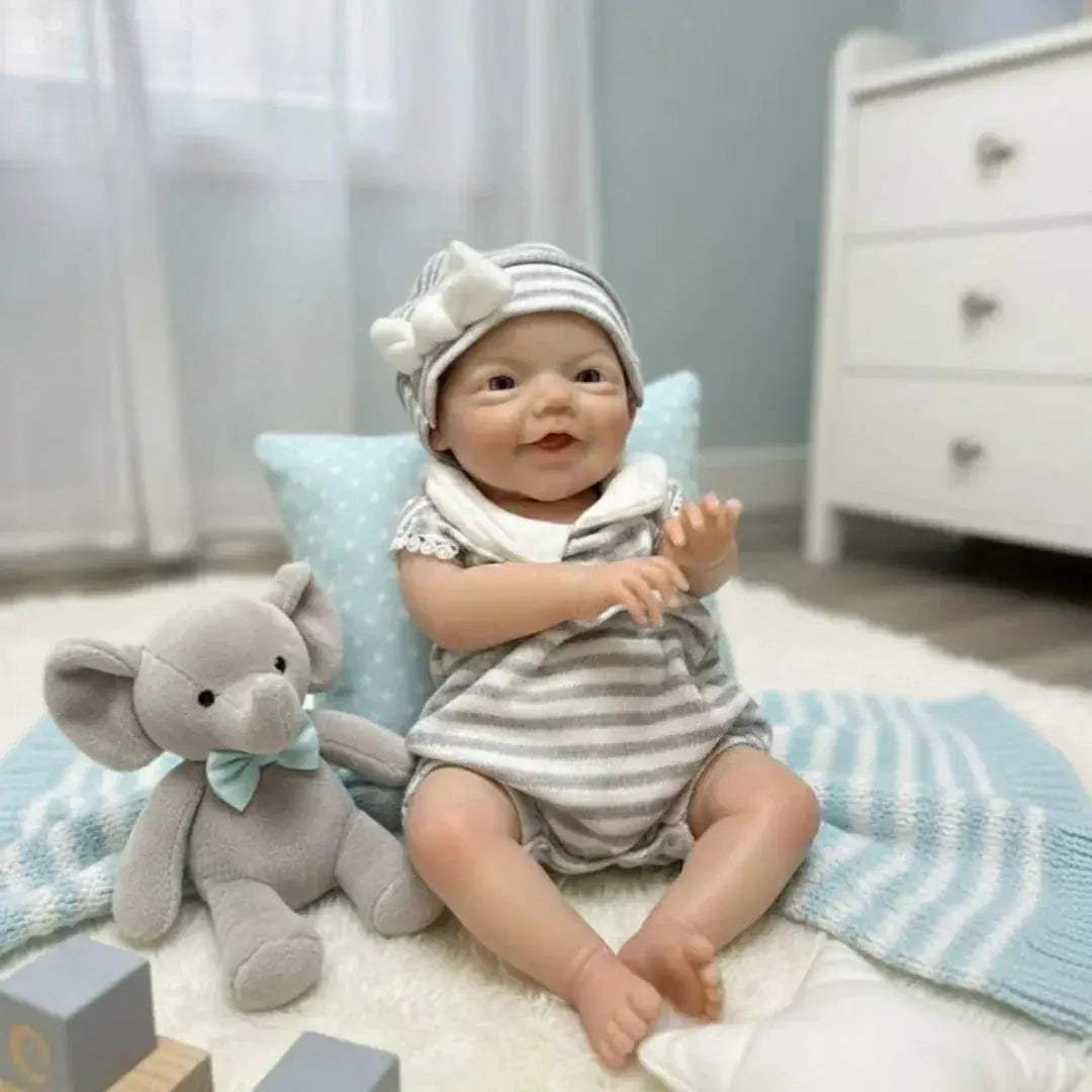13 Inch Open Mouth Silicone Reborn Boy Doll Hand Painted - ToylandEU