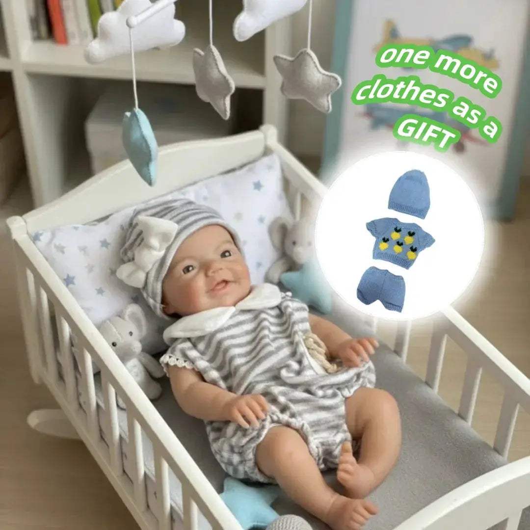  13 Inch Open Mouth Silicone Reborn Boy Doll Painted -  ToylandEU™