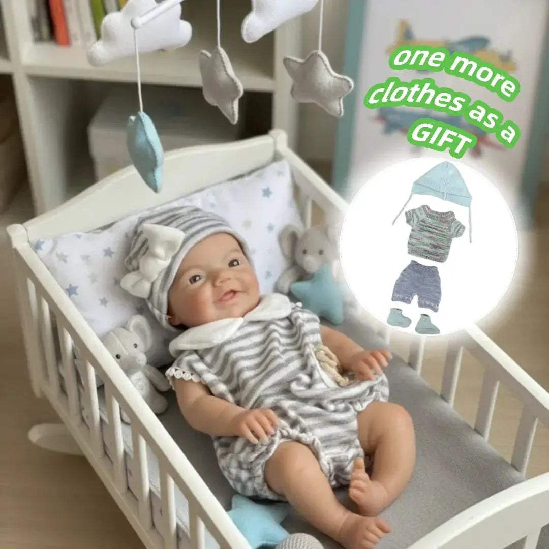  13 Inch Open Mouth Silicone Reborn Boy Doll Painted -  ToylandEU™