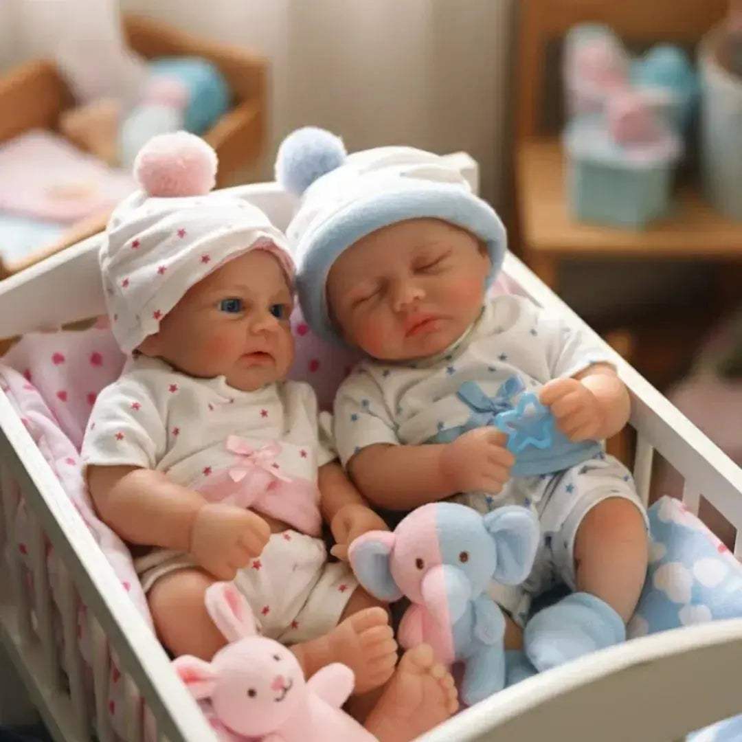 13 Inch Open Mouth Silicone Reborn Dolls Soft Touch Washable - ToylandEU