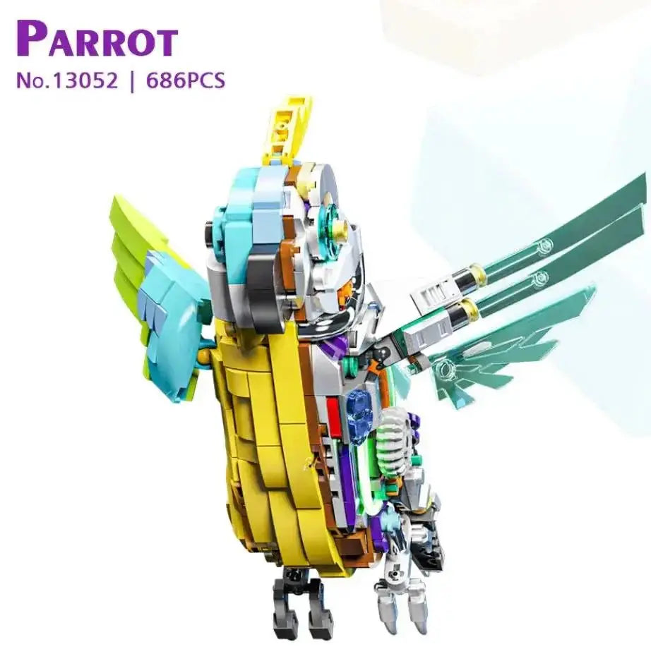 686 Pieces Mecha Parrot Building Blocks Set For Creative Builds - Toys Galore LLC
