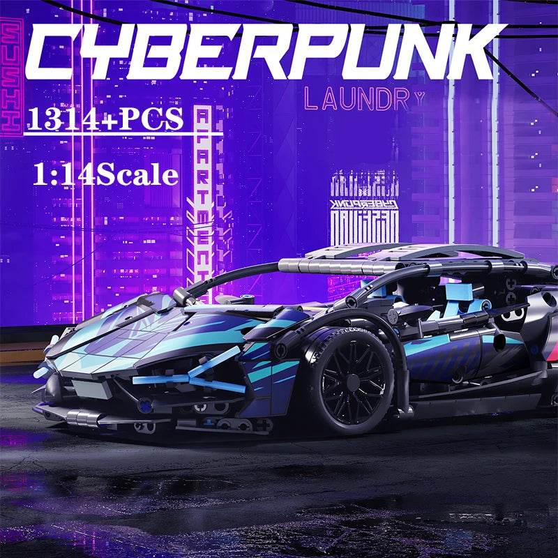 1314PCS Technical 1:14 Hypercar Racing Car Building Blocks - ToylandEU