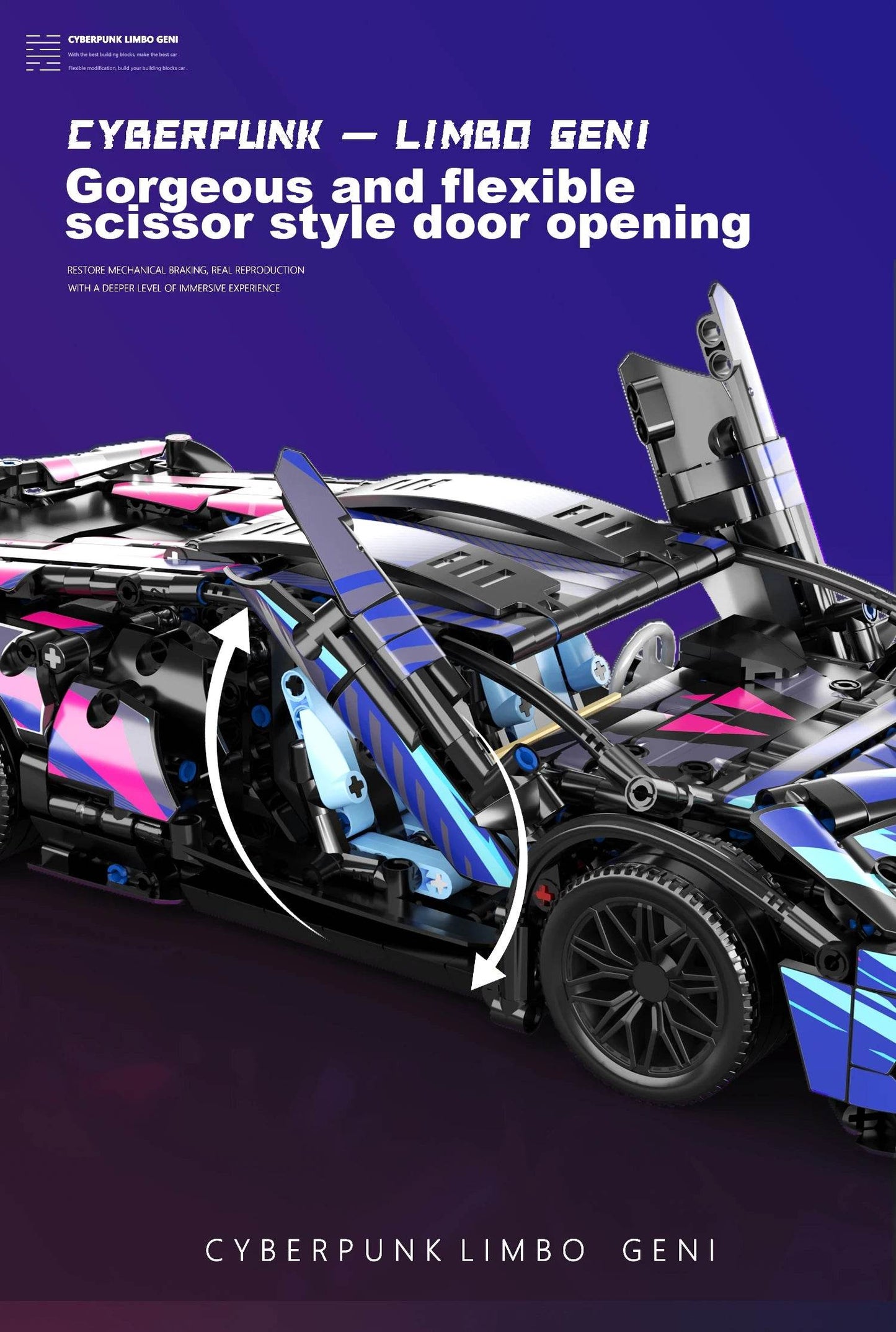 1314PCS Technical 1:14 Hypercar Racing Car Building Blocks - ToylandEU