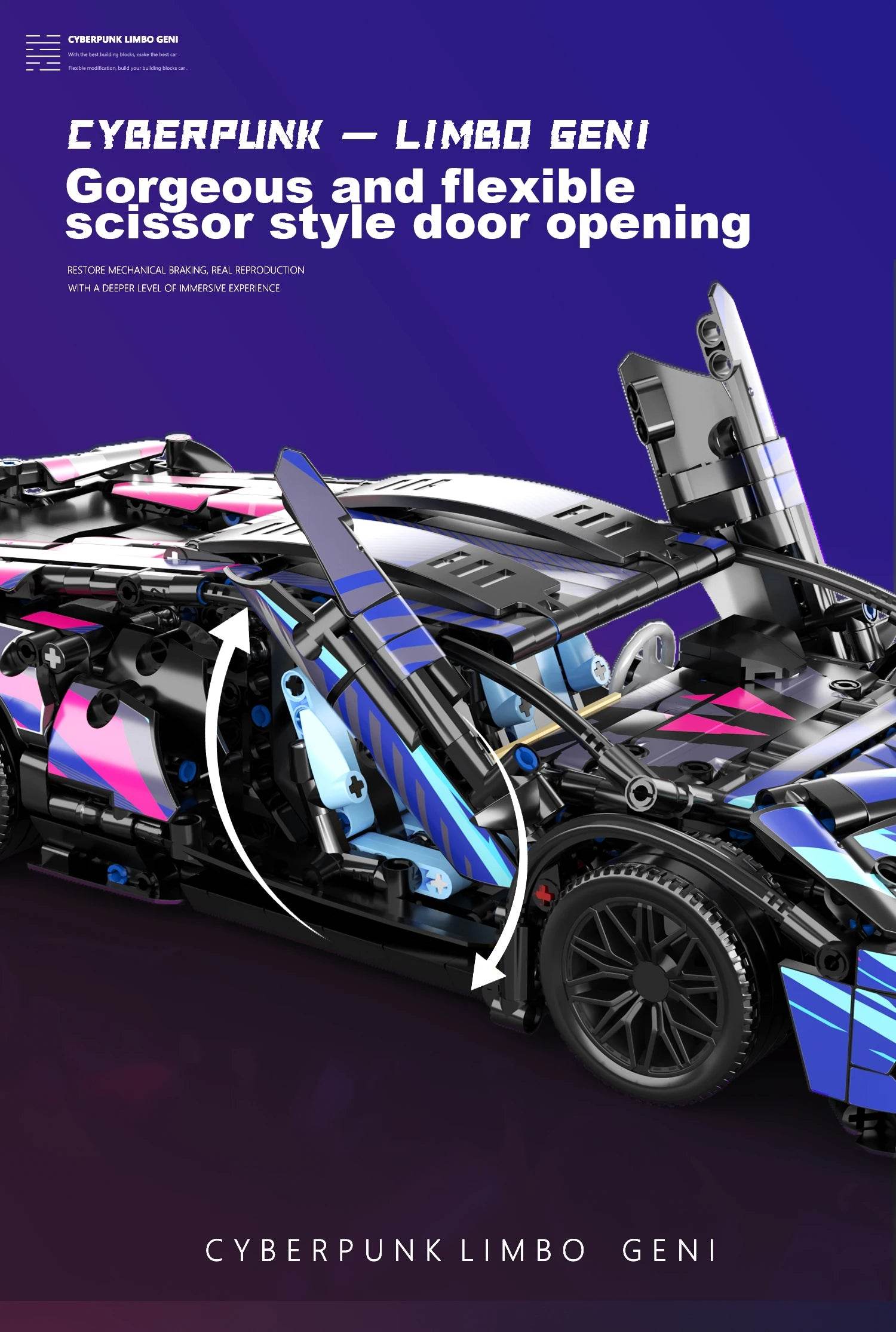 1314PCS Technical 1:14 Hypercar Racing Car Building Blocks - ToylandEU