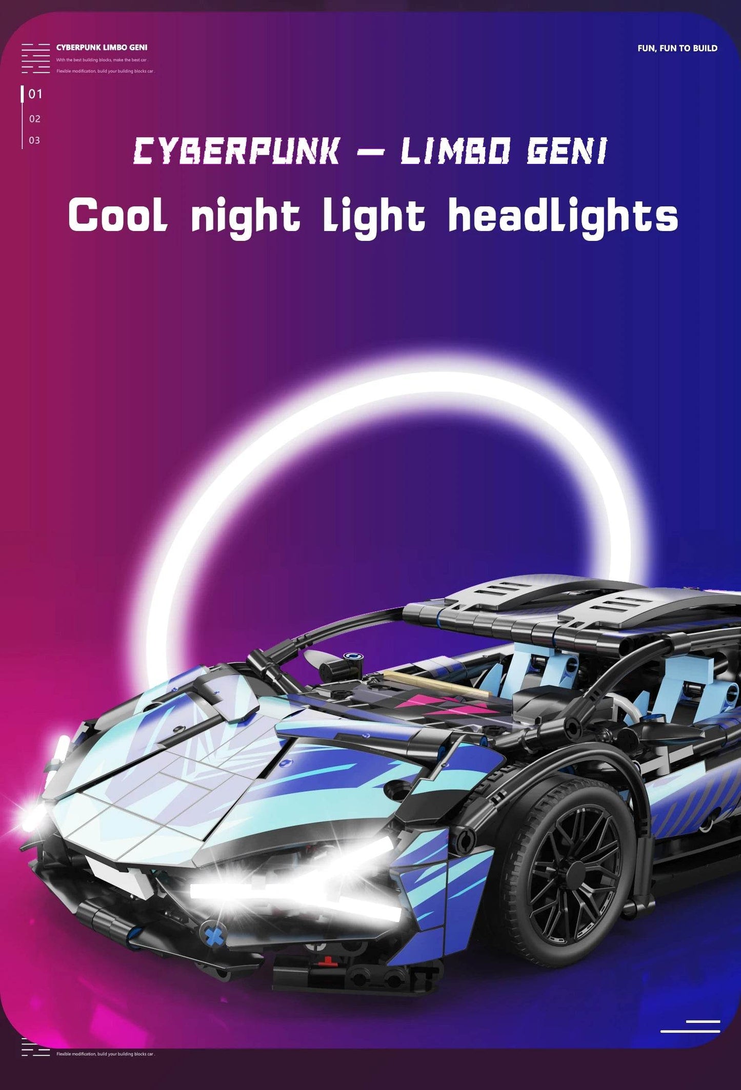 1314PCS Technical 1:14 Hypercar Racing Car Building Blocks - ToylandEU