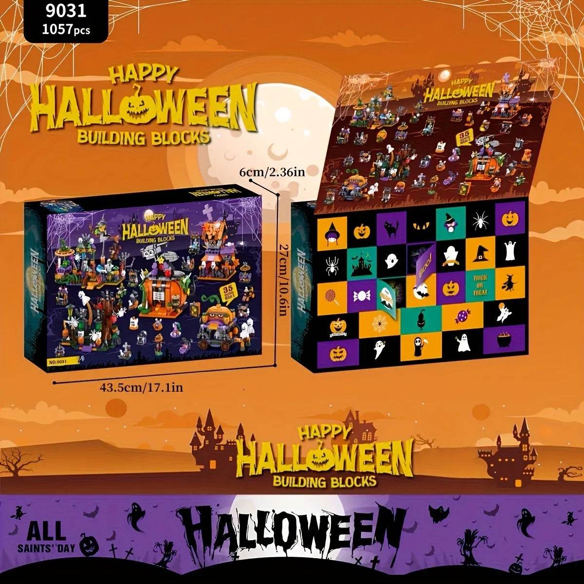 1328PCS Halloween Street Party Building Blocks Diy Toys - ToylandEU