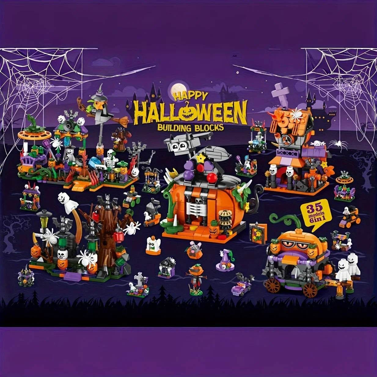 1328PCS Halloween Street Party Building Blocks Diy Toys - ToylandEU
