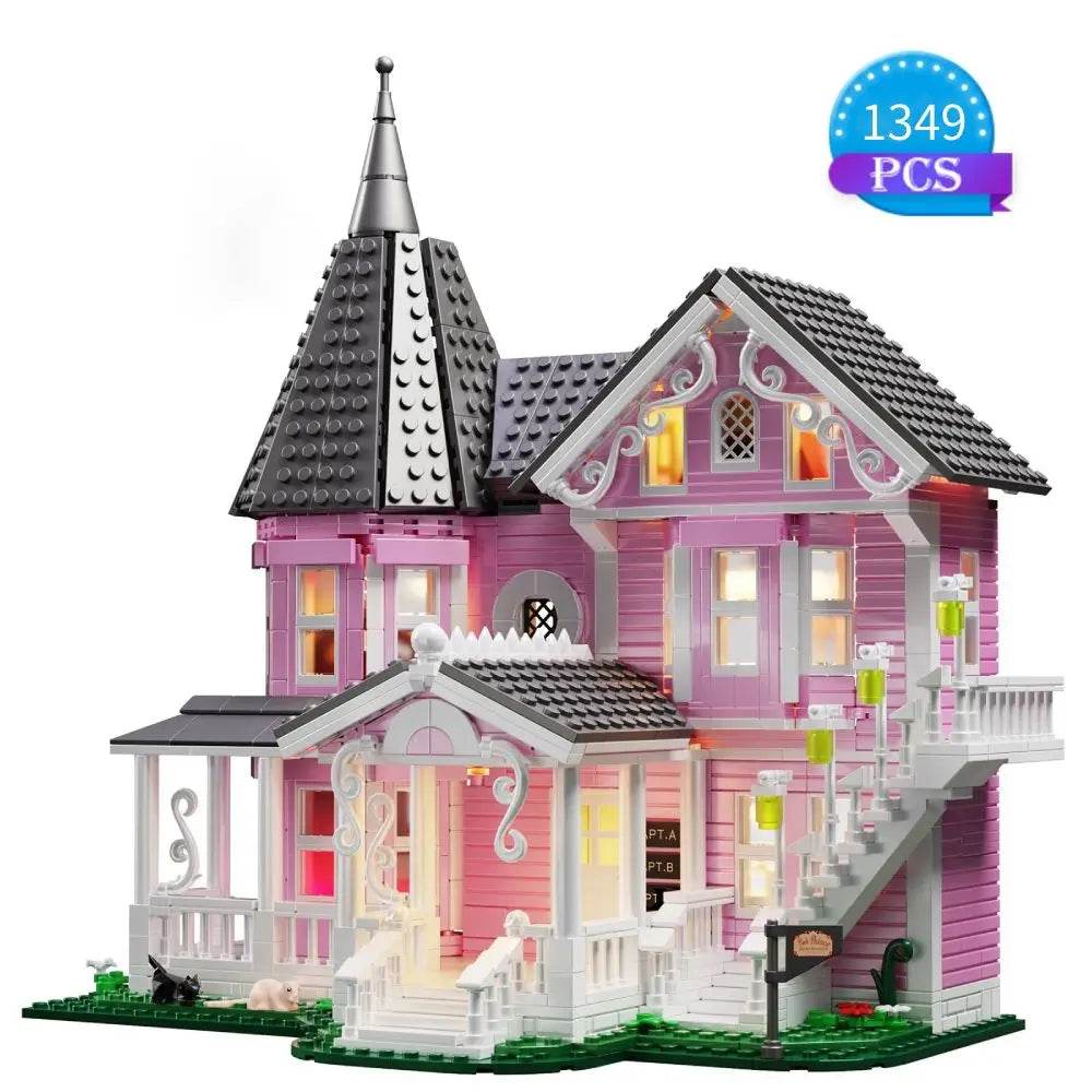 1349 Pcs Coralines Building Block Set Pink Palace Toy - ToylandEU