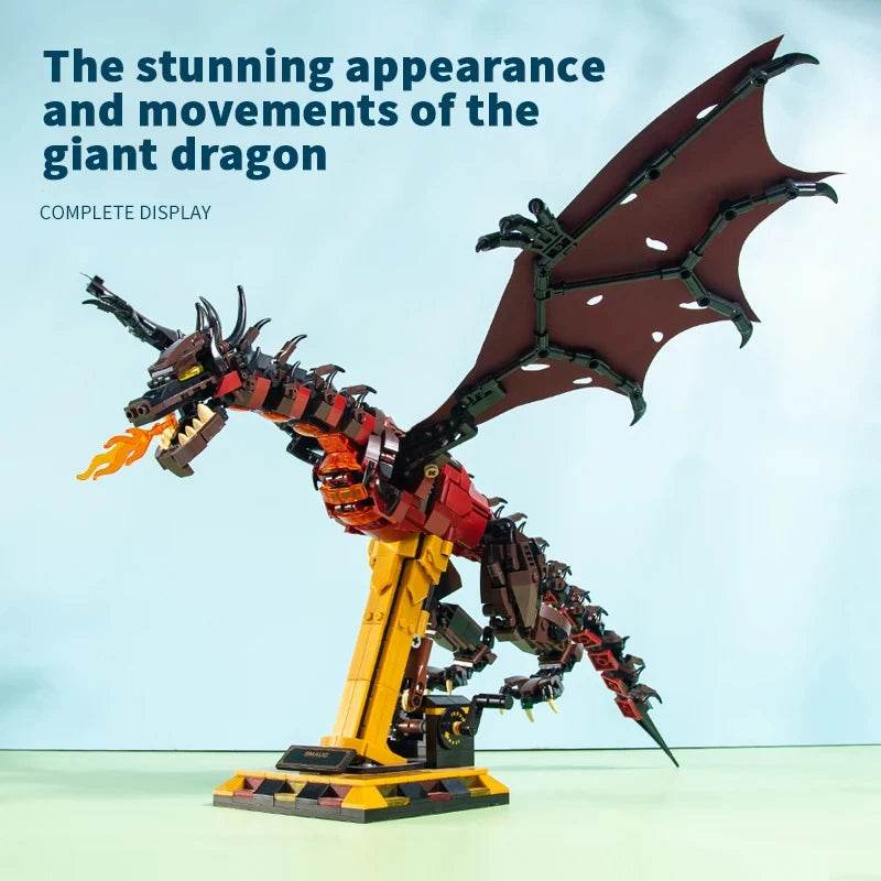 1359PCS Flames Dragon Smaug Building Blocks Model Toy - ToylandEU