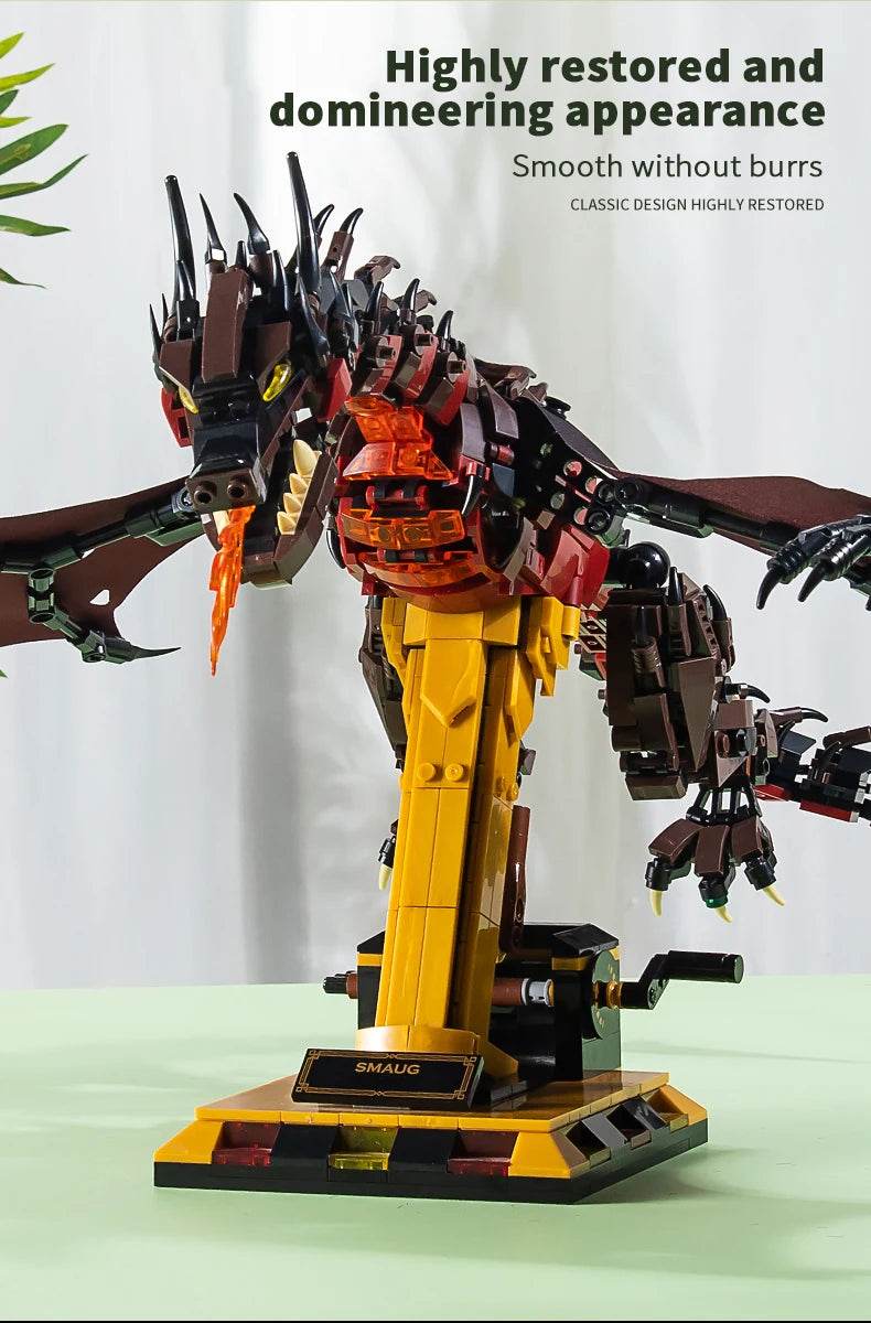 1359PCS Flames Dragon Smaug Building Blocks Model Toy - ToylandEU
