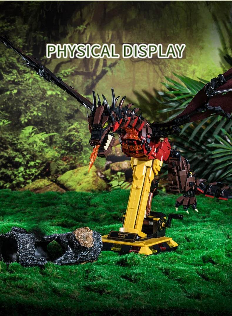 1359PCS Flames Dragon Smaug Building Blocks Model Toy - ToylandEU