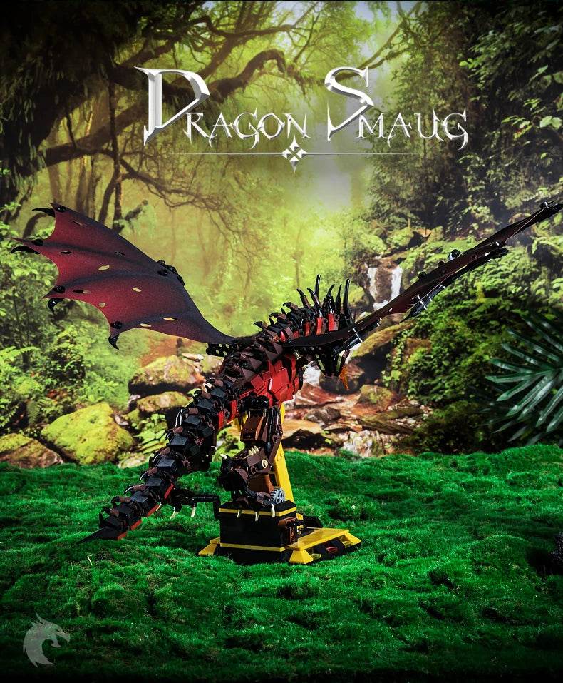 1359PCS Flames Dragon Smaug Building Blocks Model Toy - ToylandEU