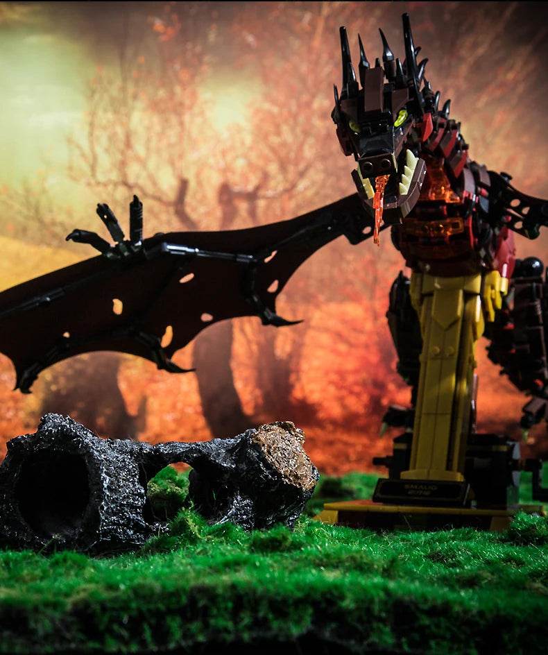 1359PCS Flames Dragon Smaug Building Blocks Model Toy - ToylandEU