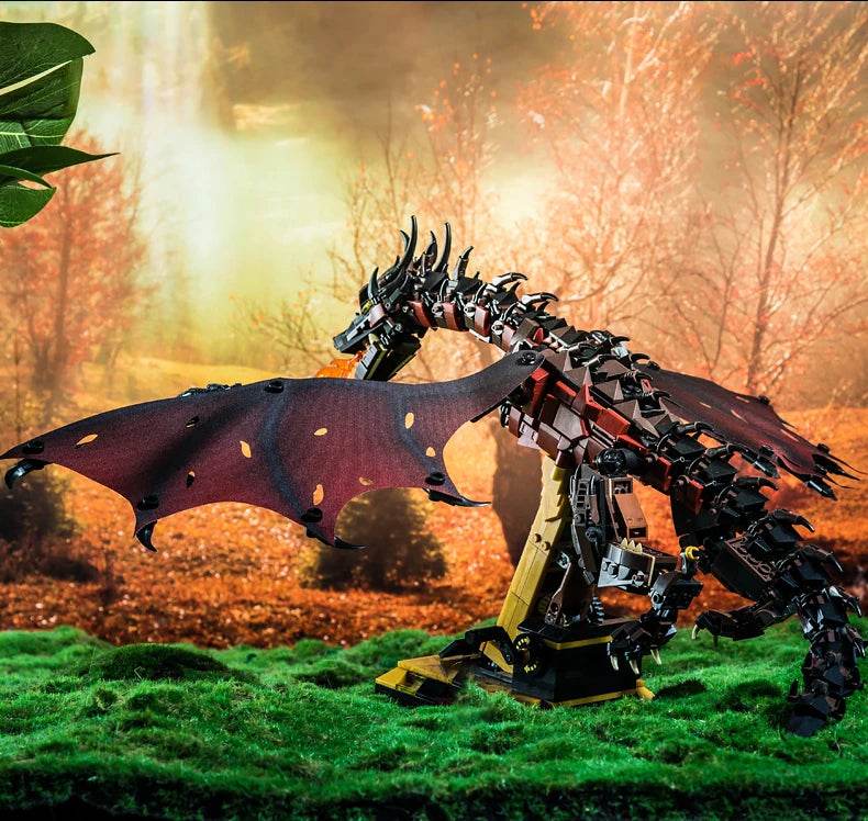 1359PCS Flames Dragon Smaug Building Blocks Model Toy - ToylandEU