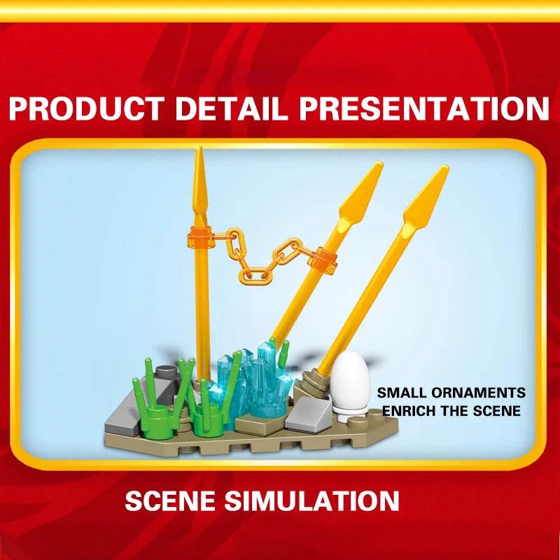 1359PCS Flames Dragon Smaug Building Blocks Model Toy - ToylandEU