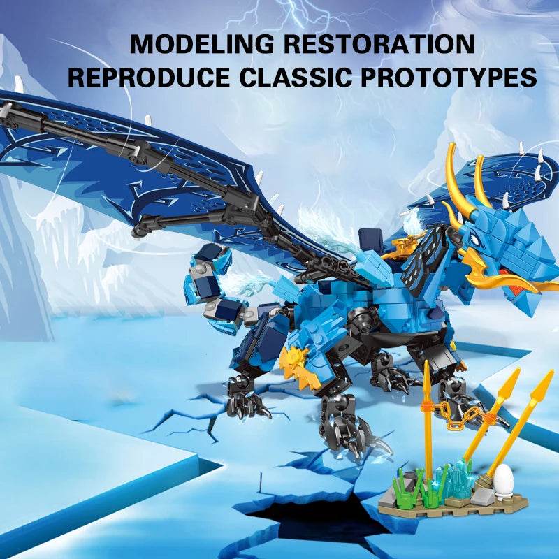 1359PCS Flames Dragon Smaug Building Blocks Model Toy - ToylandEU