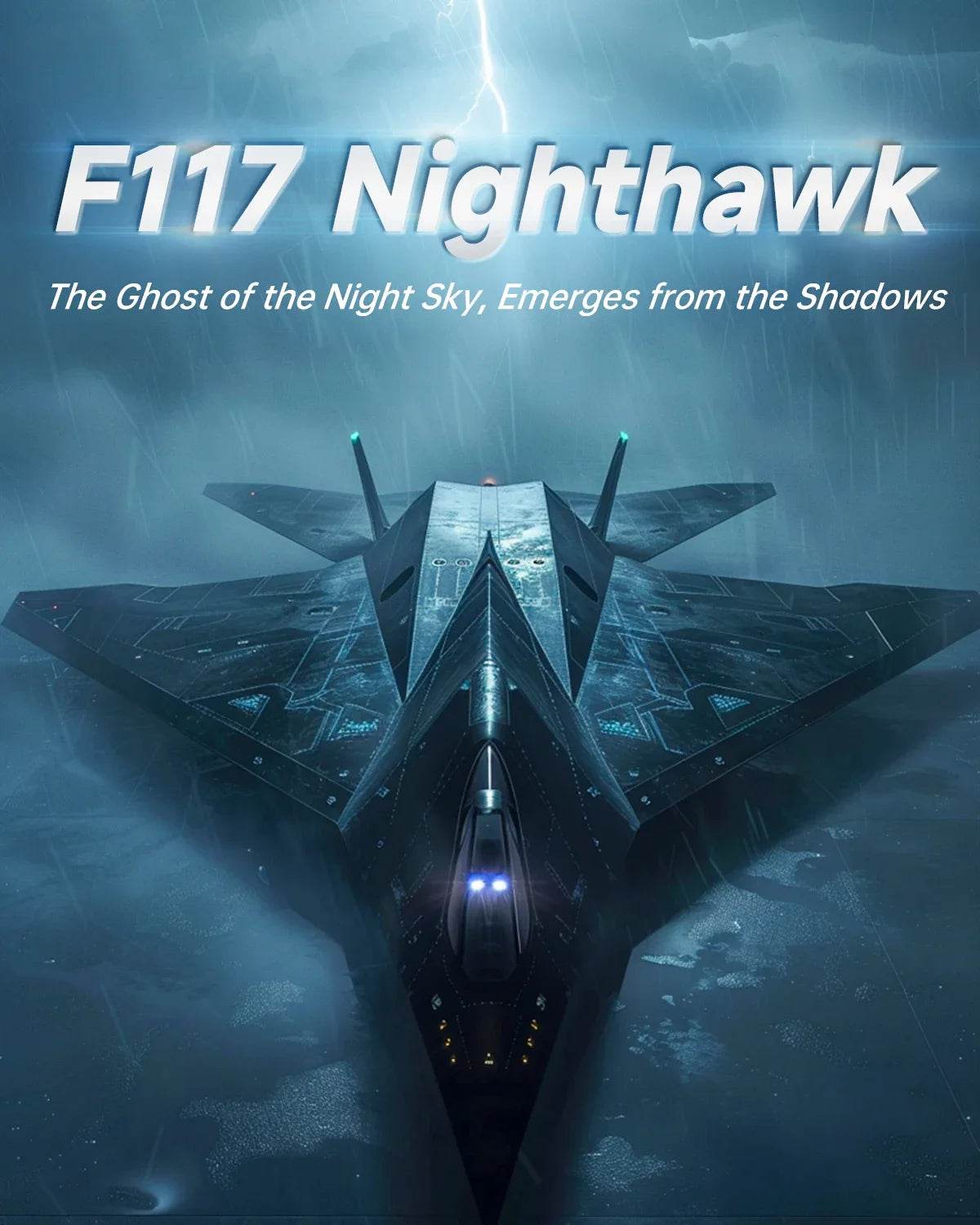 1375PCS F117 Fighter Building Blocks Stealth Aircraft Model Toys - ToylandEU