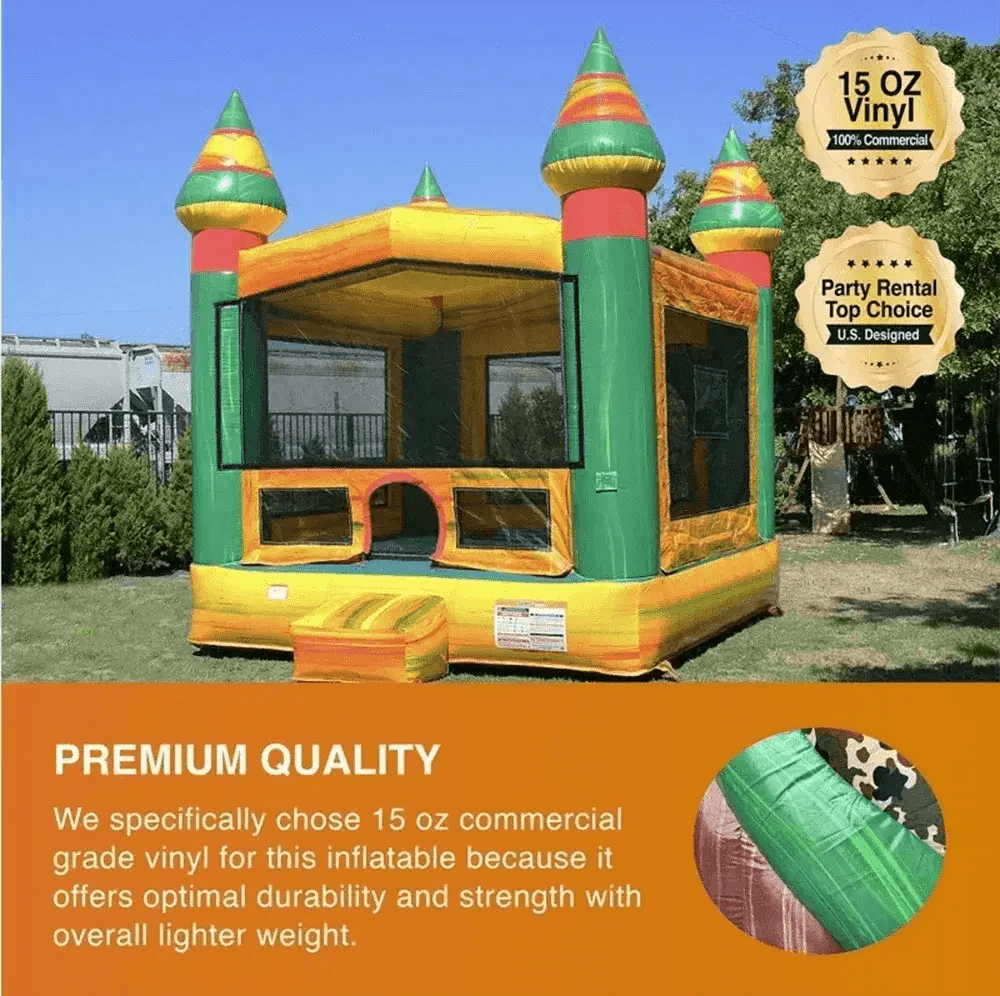 13FT-4m Rainbow Bouncy Castle Play Yard Inflatable Bouncer -  ToylandEU™