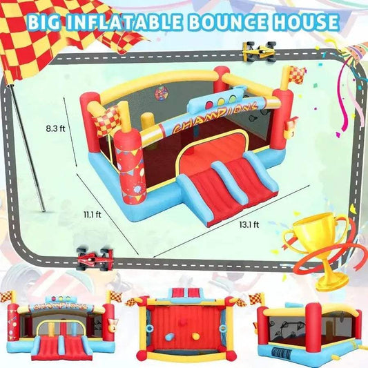 13Ft Outdoor Inflatable Bounce House With Dual Basketball Hoops - ToylandEU