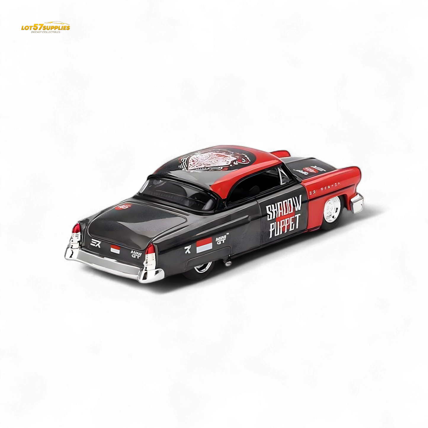 Diecast Mini-GT 1954 Lincoln Capri Hot Rod SHADOW PUPPET #874 1:64 MGT00874