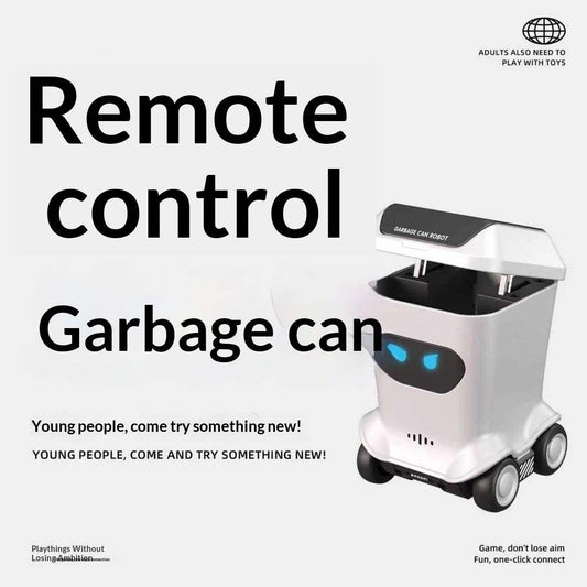 Desktop Remote-Controlled Mini Trash Can Robot | Plastic Product | Robotic Toys