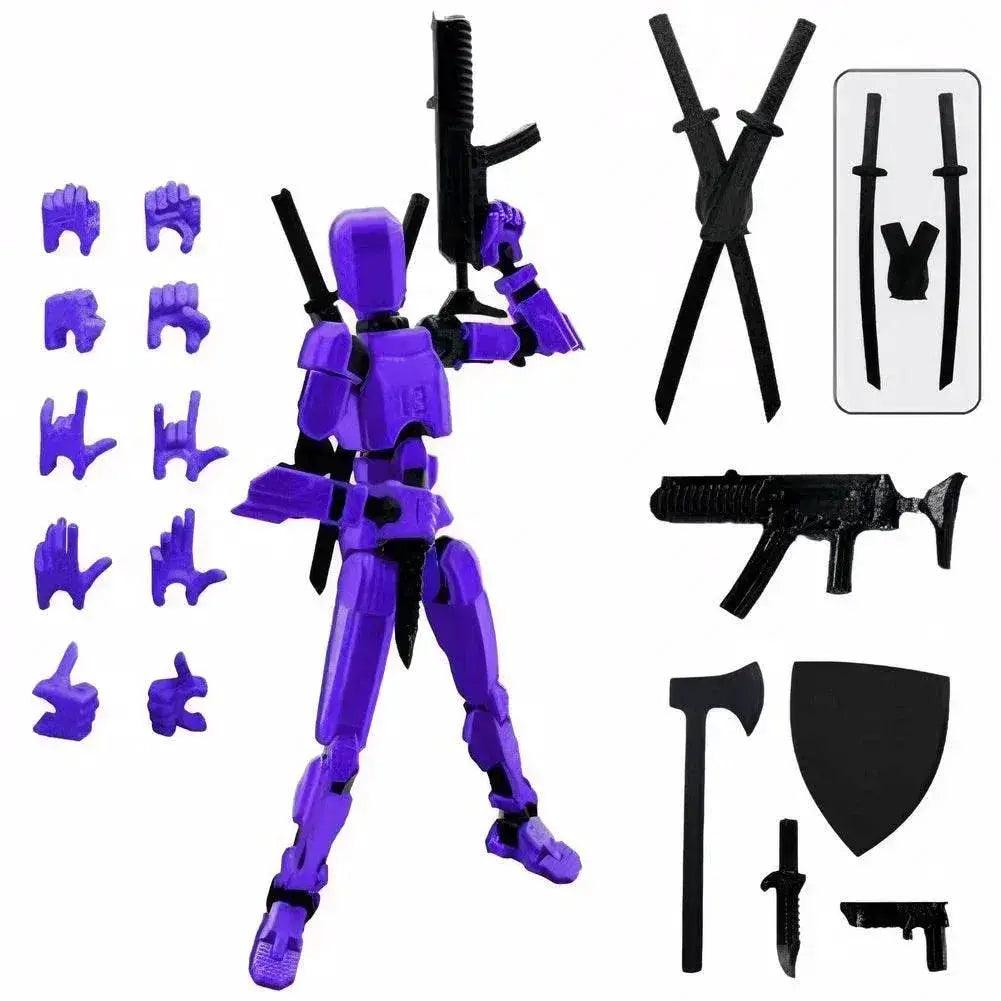  13cm Robot Action Figure with Multiple Accessories Multi-Jointed Mechanical Movable Toy Desk Decoration Gift for Him -  ToylandEU™