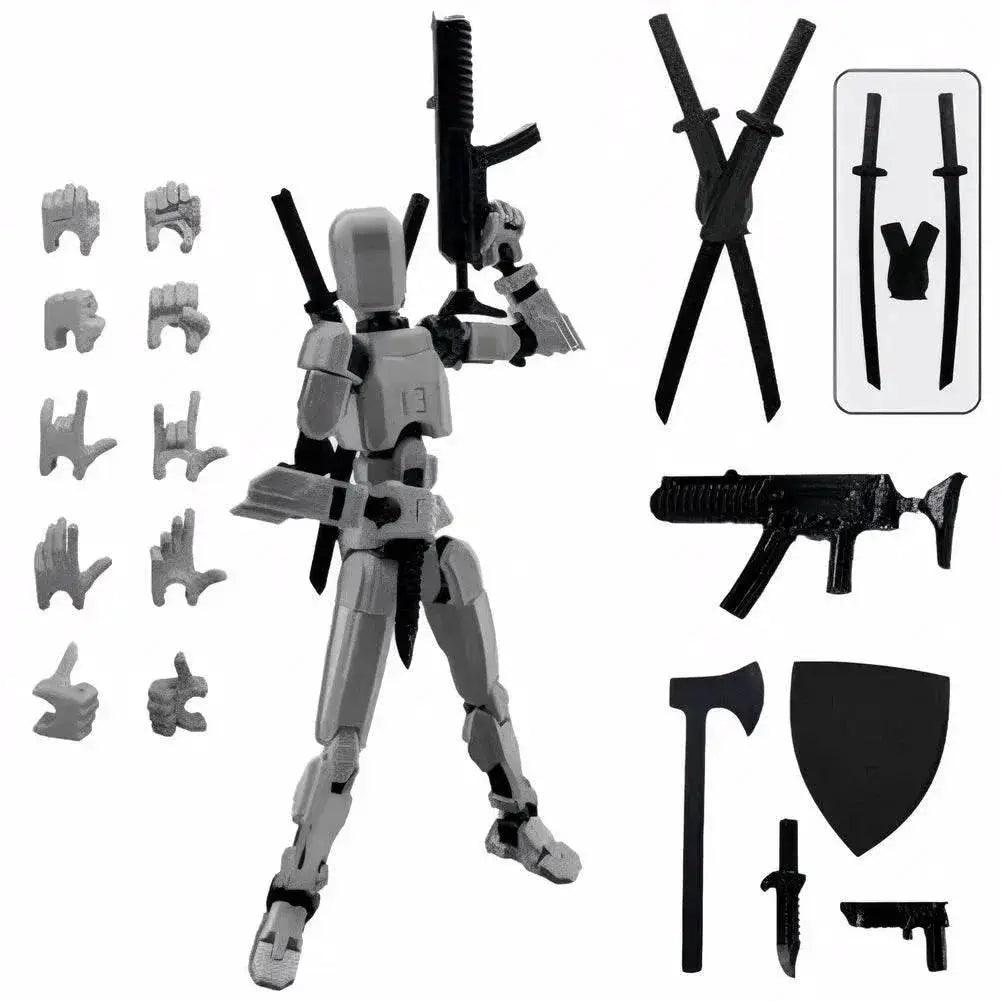  13cm Robot Action Figure with Multiple Accessories Multi-Jointed Mechanical Movable Toy Desk Decoration Gift for Him -  ToylandEU™