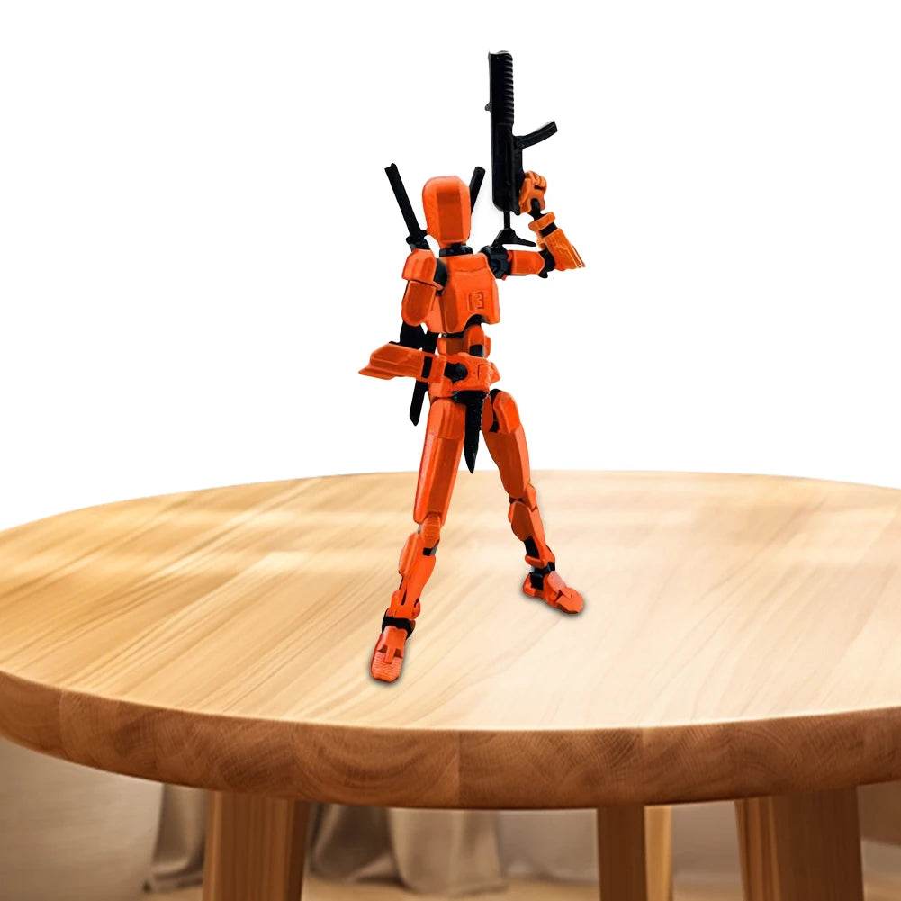 13cm Robot Action Figure with Multiple Accessories Multi-Jointed Mechanical Movable Toy Desk Decoration Gift for Him - ToylandEU