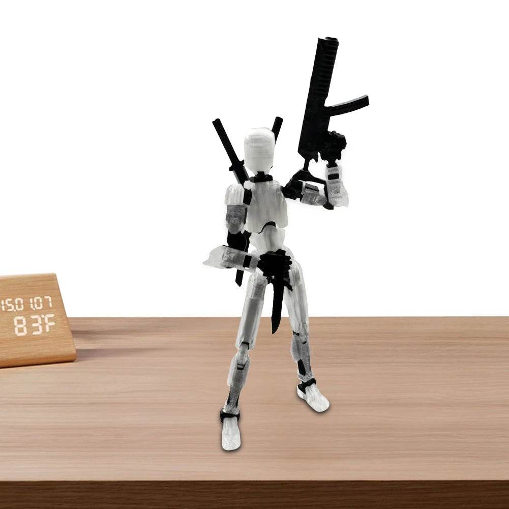 13cm Robot Action Figure with Multiple Accessories Multi-Jointed Mechanical Movable Toy Desk Decoration Gift for Him - ToylandEU