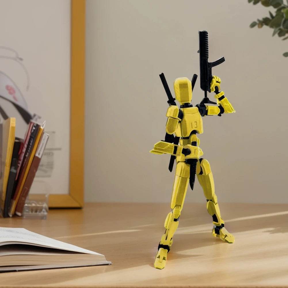 13cm Robot Action Figure with Multiple Accessories Multi-Jointed Mechanical Movable Toy Desk Decoration Gift for Him - ToylandEU