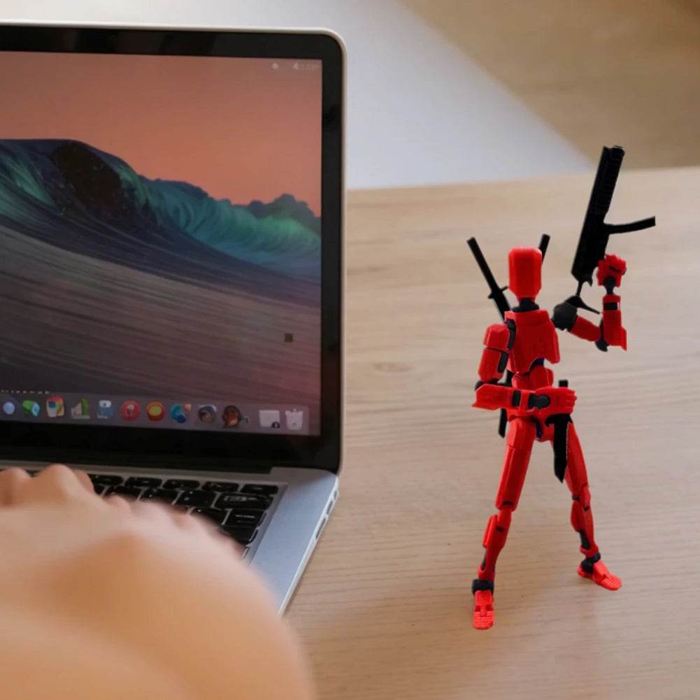 13cm Robot Action Figure with Multiple Accessories Multi-Jointed Mechanical Movable Toy Desk Decoration Gift for Him - ToylandEU