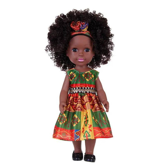 14 Inch African Dolls Realistic Movable Black Girls Toy Fashion Dresses Cute Best Gifts For Children - ToylandEU