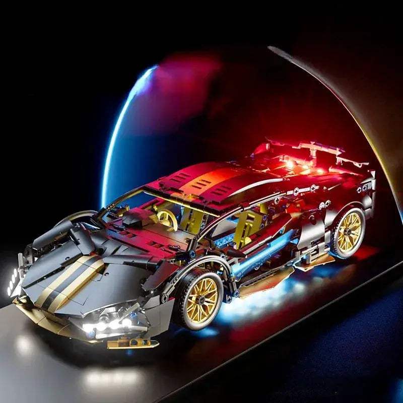 14 Scale Black Remote Control Supercar Building Blocks - ToylandEU