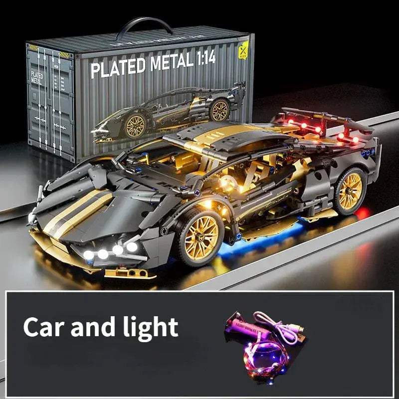 14 Scale Black Remote Control Supercar Building Blocks - ToylandEU