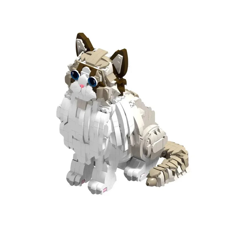 1438 Piece Jumbo Cat Building Set Creative Animal Model Kit - ToylandEU
