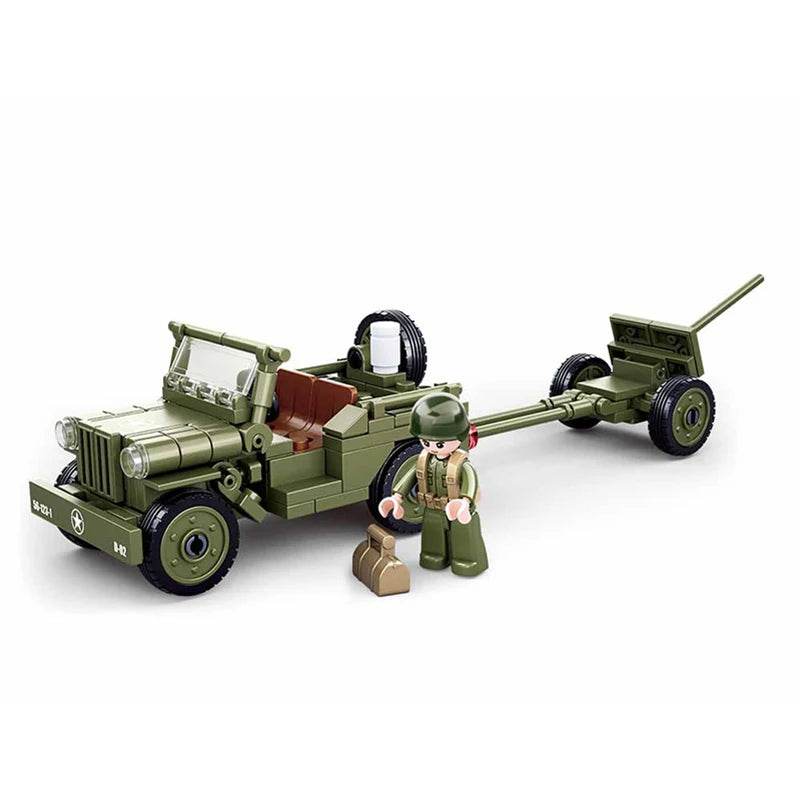 143PCS Military Vehicle WW2 Normandy Landing WILLYS Car Set - ToylandEU
