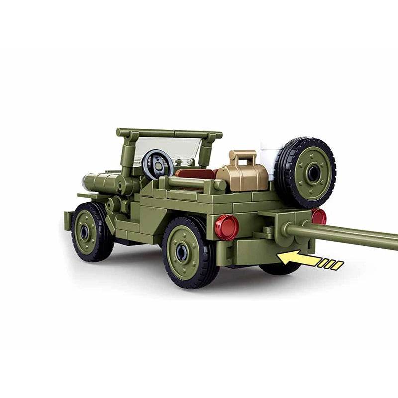 143Pcs Military Vehicle WW2 Normandy Landing WILLYS Car Set - ToylandEU