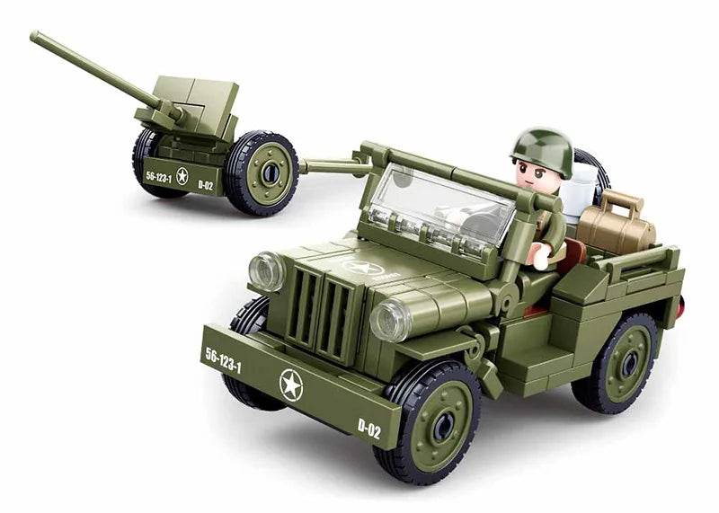 143Pcs Military Vehicle WW2 Normandy Landing WILLYS Car Set - ToylandEU