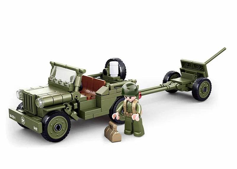 143Pcs Military Vehicle WW2 Normandy Landing WILLYS Car Set - ToylandEU
