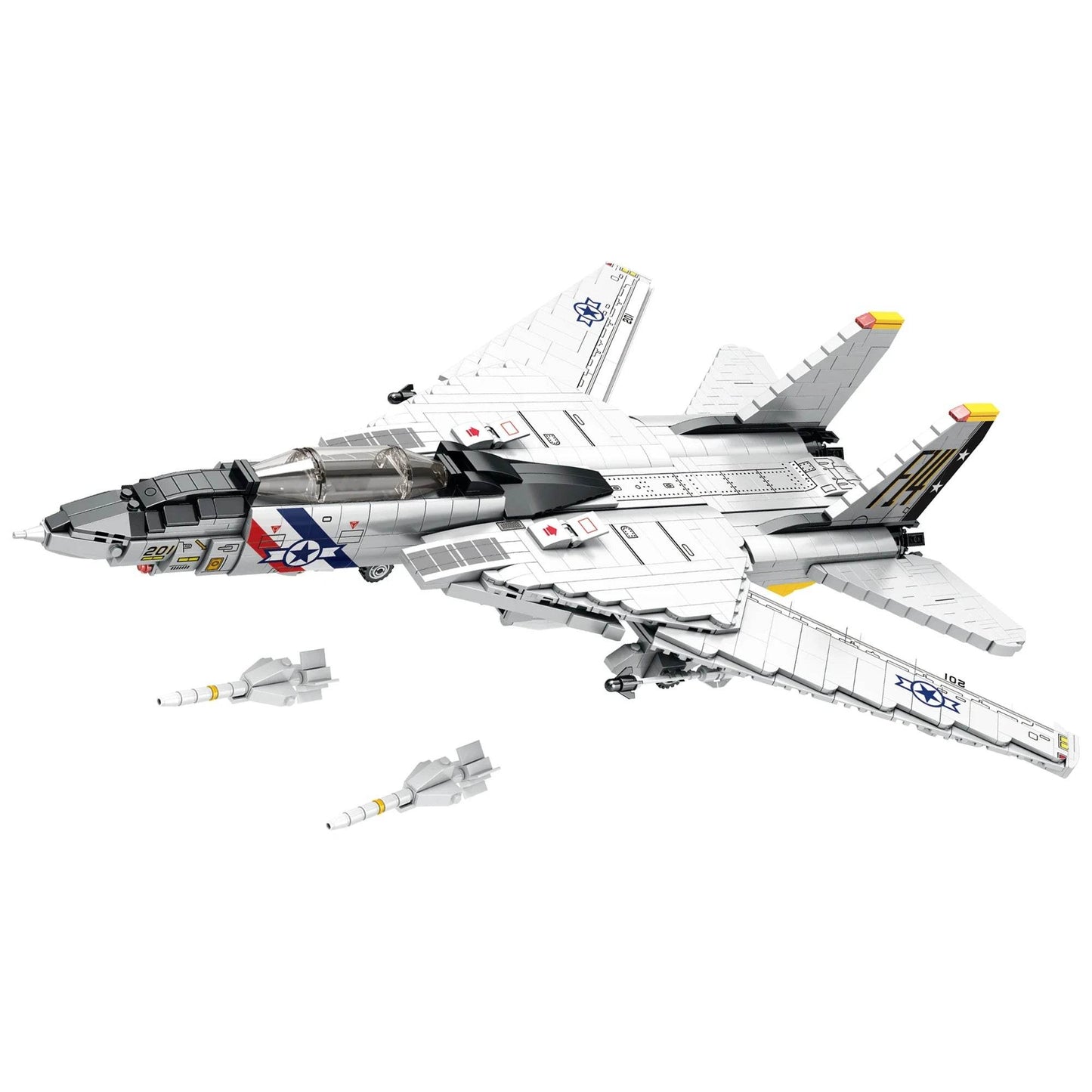 1443PCS Military Tomcat F14 Fighter Aircraft Building Blocks - ToylandEU
