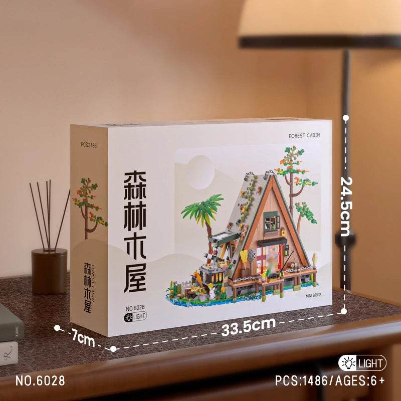 1486PCS Forest House Building Blocks with LED Light Set - ToylandEU