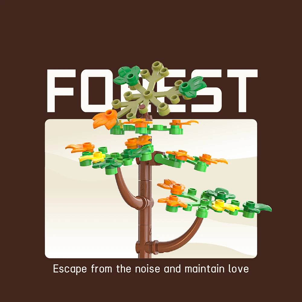 1486PCS Forest House Building Blocks with LED Light Set - ToylandEU