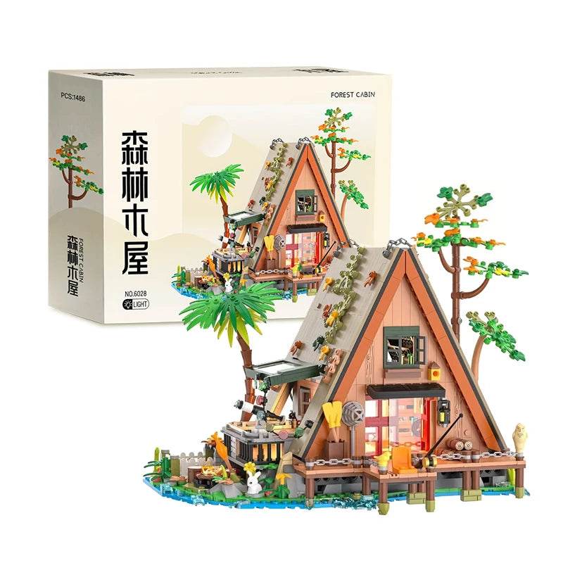 1486PCS Forest House Building Blocks with LED Light Set - ToylandEU