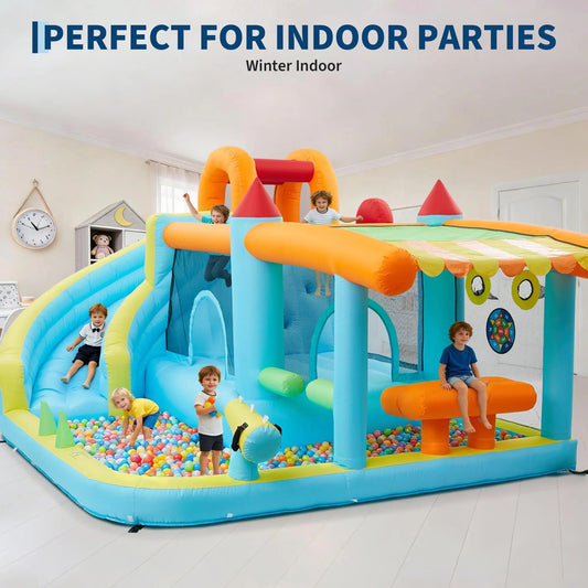  14Ft Kids Bounce House With Slide Durable Backyard Fun -  ToylandEU™